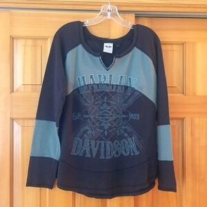Large Thermal Harley Davidson long sleeve tee